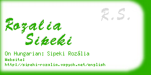 rozalia sipeki business card