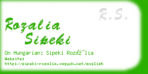 rozalia sipeki business card